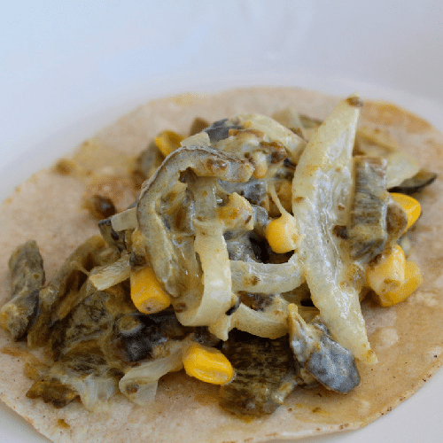 Rajas poblanas (vegan)