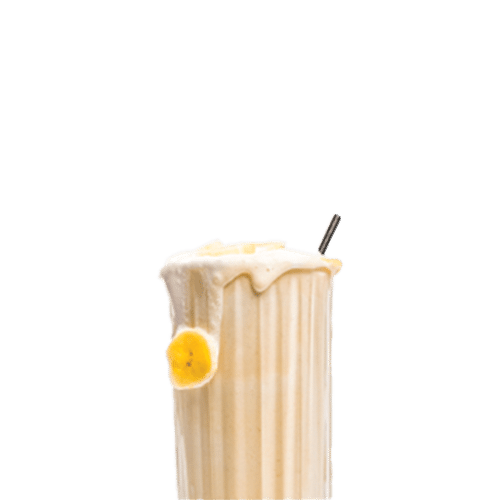 Milkshake de banana e baunilha