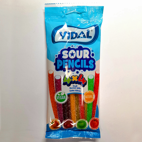 Pacote de gomas sour pencils vegan