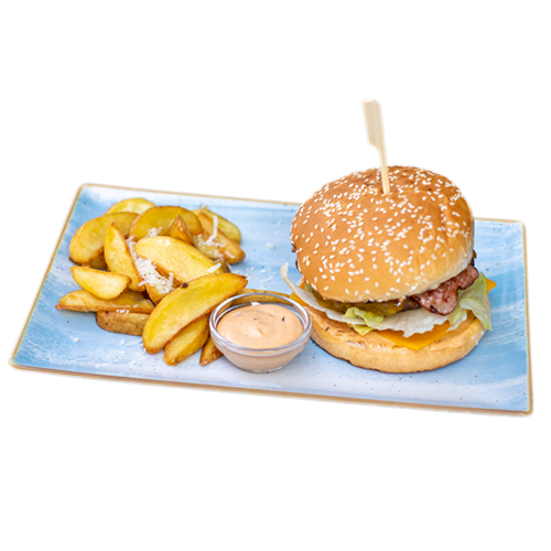 Blue cheeseburger