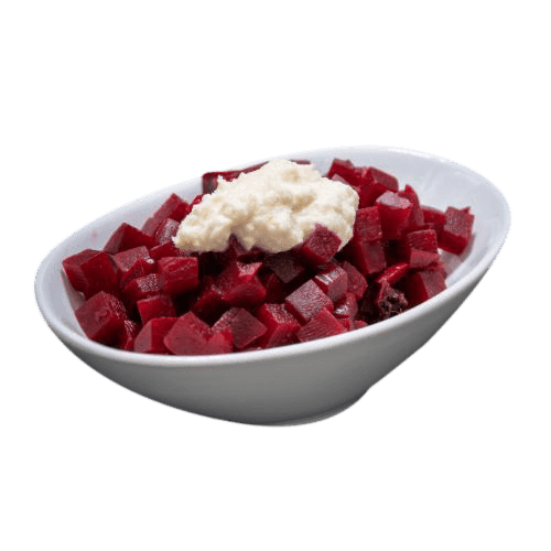 Red beetroot salad with horseradish