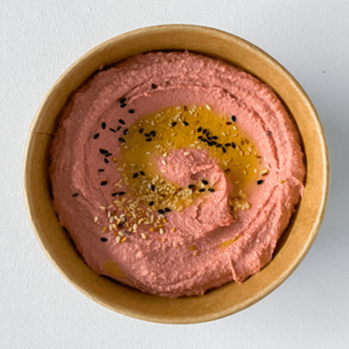 Hummus with red beetroot